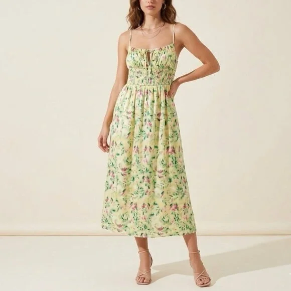 ASTR The Label Floral Satin Dress | NWT | Size M | Brand New - Picture 1 of 8